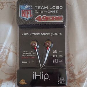 iHip NFL 49ers Team Logo Earphones - Red & Gold